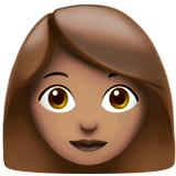 woman: medium skin tone apple emoji png image
