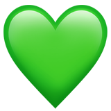 green heart apple emoji png image