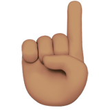 index pointing up: medium skin tone apple emoji png image