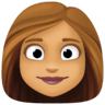 woman: medium skin tone facebook emoji png image