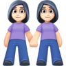 women holding hands: light skin tone facebook emoji png image
