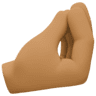 pinched fingers: medium-dark skin tone facebook emoji png image