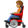 person in motorized wheelchair: medium skin tone facebook emoji png image