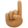 index pointing up: medium skin tone facebook emoji png image