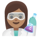 woman scientist: medium skin tone google emoji png image