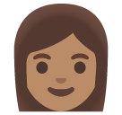 woman: medium skin tone google emoji png image