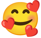 smiling face with hearts google emoji png image