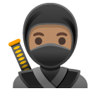 ninja: medium skin tone google emoji png image