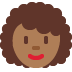 woman: medium-dark skin tone, curly hair twitter emoji png image