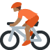 person biking: medium-dark skin tone twitter emoji png image