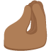 pinched fingers: medium-dark skin tone twitter emoji png image