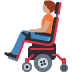 person in motorized wheelchair: medium skin tone twitter emoji png image